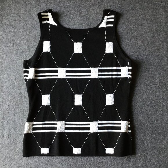 Vintage Gardy Knit Dress Tank with Sequins Sz L - Picture 2 of 4